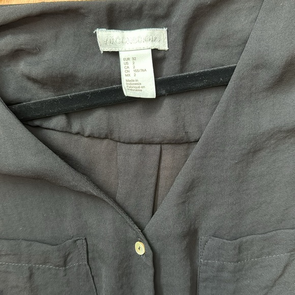 [2] H&M Chiffon Black Blouse - Picture 4 of 6